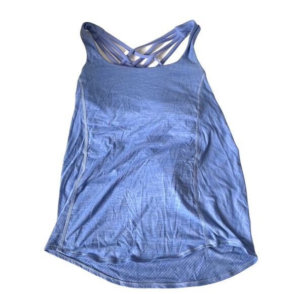 Lululemon Wild Tank Heathered Lullaby Ace Spot Lullaby Black 2 EUC - Picture 1 of 9